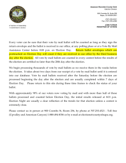 Ballot Status Information