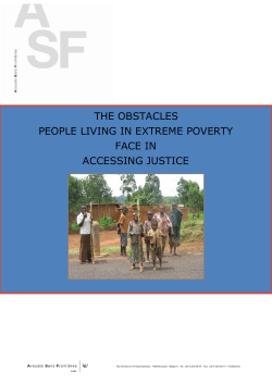 THE OBSTACLES PEOPLE LIVING IN EXTREME POVERTY FACE