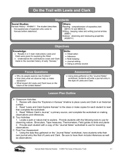 On the Trail with Lewis and Clark