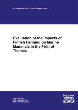 Evaluation of the Impacts of Finfish Farming on Marine Mammals in