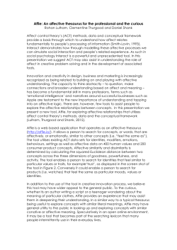 Affie: An affective thesaurus for the professional and the curious