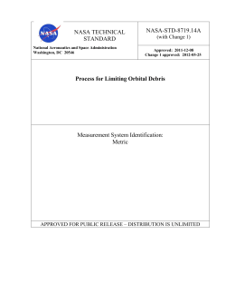 NASA-STD-8719.14A - Inter-Agency Space Debris Coordination