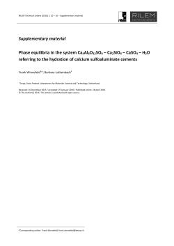 Phase equilibria in the system Ca4Al6O12SO4 &ndash; Ca2SiO4 &ndash; CaSO4