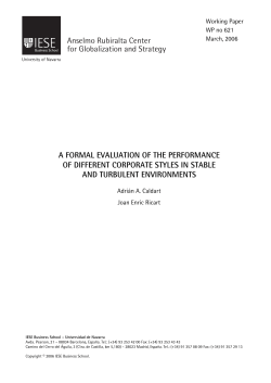 a formal evaluation of the performance of different corporate styles in