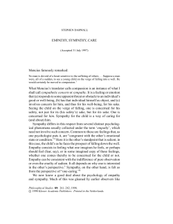 Empathy, Sympathy, Care - Deep Blue