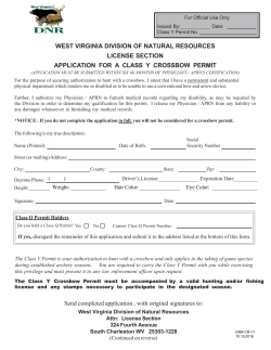 Class Y Crossbow Permit