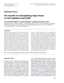 The benefits of contemplating tragic drama on