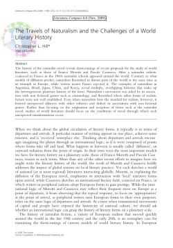 The Travels of Naturalism and the Challenges of a World Literary