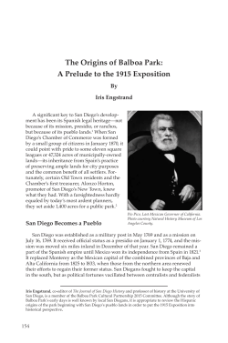 The Origins of Balboa Park: A Prelude to the 1915 Exposition