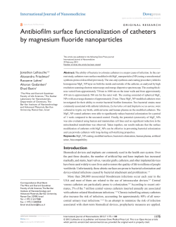 Antibiofilm surface functionalization of catheters by magnesium