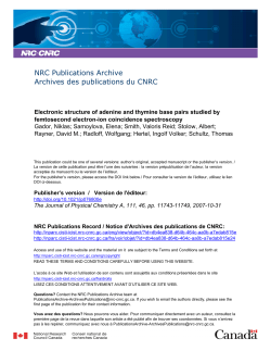 Electronic structure of adenine and thymine base pairs studied by