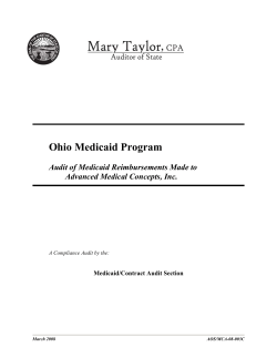 Ohio Medicaid Program - Ohio Auditor of State