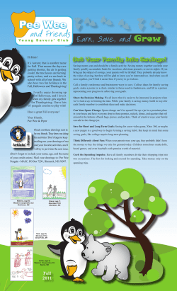 Fall 2011 Pee Wee Newsletter