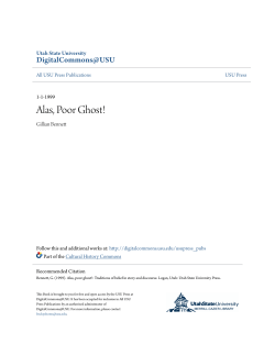 Alas, Poor Ghost! - DigitalCommons@USU