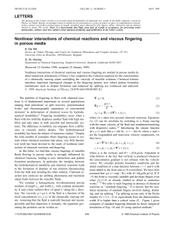 Nonlinear interactions of chemical reactions and viscous fingering in