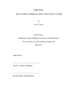 The 95%: Why Women Embrace Diets that Don`t Work