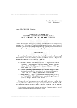 Marek STACHOWSKI (Krak&oacute;w) LIBERMAN AND LEVICKIJ