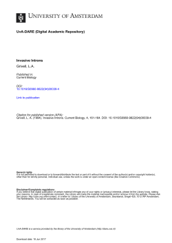 Invasive introns - UvA-DARE