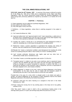 Coal Mines Regulations, 1957