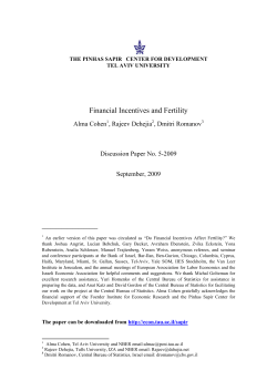 Financial Incentives and Fertility