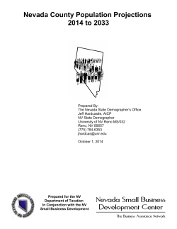 Nevada County Population Projections 2014 to 2033