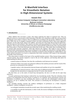 A Manifold Interface for Kinesthetic Notation in High