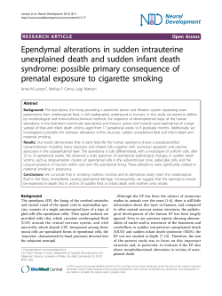 Ependymal alterations in sudden intrauterine unexplained