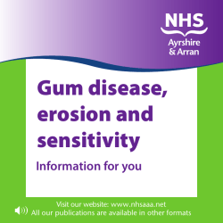 Gum disease, erosion and sensitivity