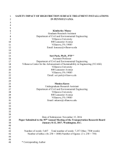 SAFETY IMPACT OF HIGH FRICTION SURFACE TREATMENT