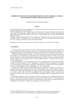 PREDICTION OF WAVE TRANSMISSION TROUGH A NEW