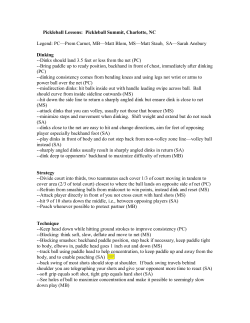 Mike`s Pickleball Summit Notes