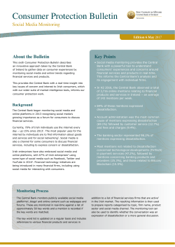 Social Media Monitoring Consumer Protection Bulletin