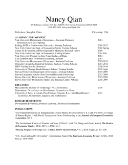 Nancy Qian - Yale Economics