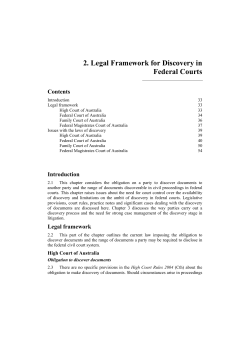 2. Legal Framework for Discovery in Federal Courts