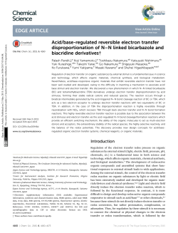 Acid/base-regulated reversible electron transfer