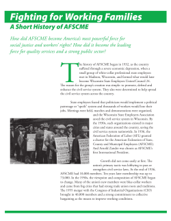 AFSCME History - AFSCME Local 34