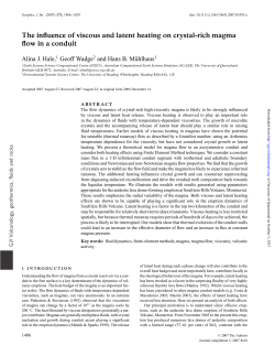 The influence of viscous and latent heating on crystalrich magma