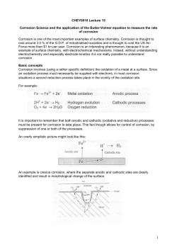 CHEY0016 Lecture 16