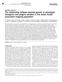 The relationship between parental genetic or phenotypic divergence
