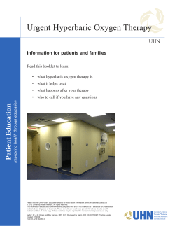 Urgent Hyperbaric Oxygen Therapy