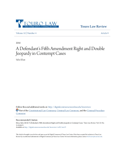 A Defendant`s Fifth Amendment Right and Double Jeopardy in