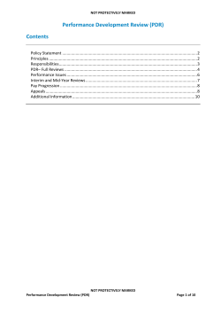 Performance Development Review (PDR)