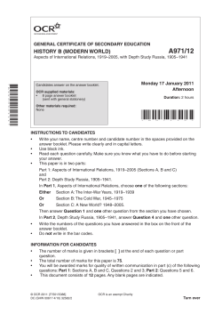 Question paper - Unit A971/12 - Aspects of international