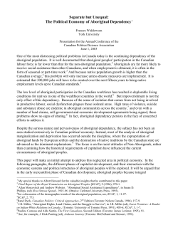Separate but Unequal - Canadian Political Science Association