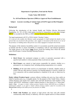 Trader Notice MH 18/2015 - Department of Agriculture