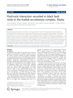 Fluid-rock interaction recorded in black fault rocks in the Kodiak
