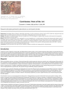 Gastrinoma: State of the Art