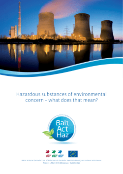 Hazardous substances of environmental concern &ndash; what does that