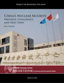 China`s Nuclear Security: Progress, Challenges, and Next Steps