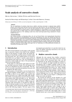 Scale analysis of convective clouds